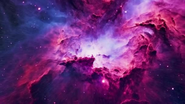 Roze Melkwegstelsel Oneindige Ruimte Hoge Kwaliteit Beeldmateriaal — Stockvideo