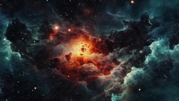 Ένα Μεγάλο Σύμπλεγμα Νεφελωμάτων Εκπληκτικός Γαλαξίας Υψηλής Ποιότητας Πλάνα — Αρχείο Βίντεο