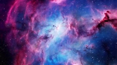 Bir süpernova patlamasından sonra oluşan mavi bir galaksi. Güzel bir nebula. Yüksek kalite 4k görüntü