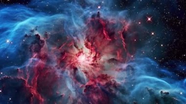 Bir süpernova patlamasından sonra oluşan bir galaksi. Güzel bir nebula. Yüksek kalite 4k görüntü