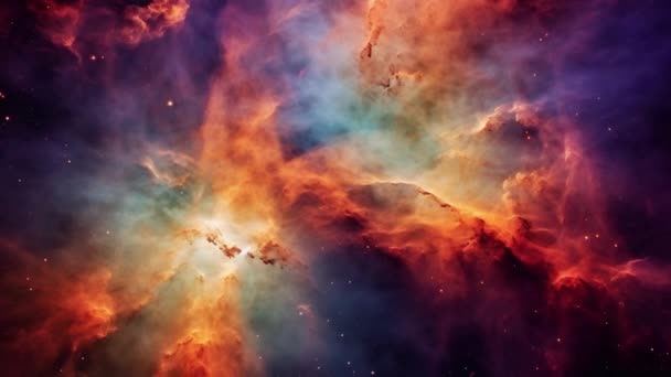 輝く色が変化し 宇宙に広がる天球のバレエの中でブレンドされる 素晴らしい銀河の光景を目撃してください 高品質4K映像 — ストック動画