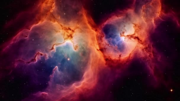 Mergulhe Visão Encantadora Uma Galáxia Caleidoscópio Pintando Tela Cósmica Com — Vídeo de Stock
