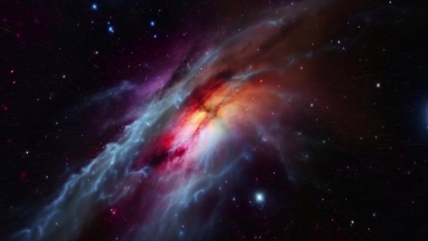 Uma Galáxia Incrível Com Belos Tons Cores Viajar Espaço Imagens — Vídeo de Stock