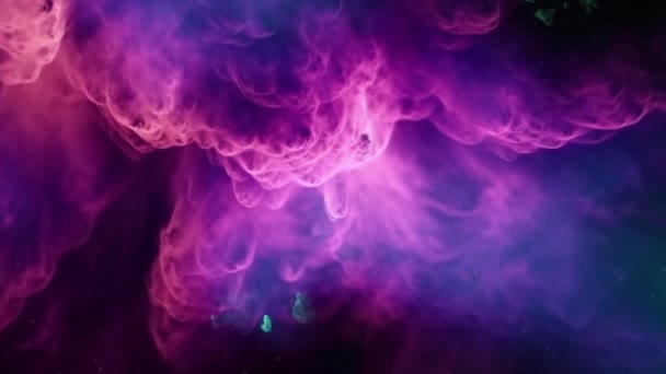 Розовая Галактика Бесконечное Пространство Высококачественные Кадры — стоковое видео