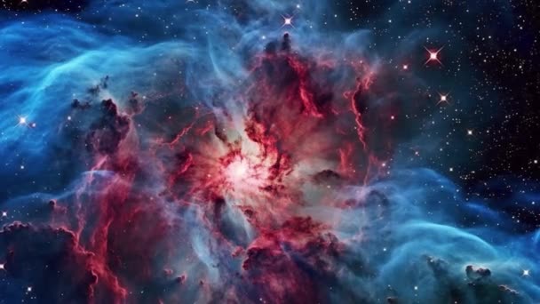 Uma Galáxia Formada Após Uma Explosão Supernova Uma Bela Nebulosa — Vídeo de Stock