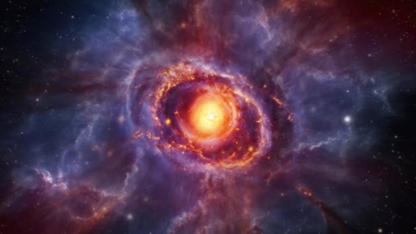 Lot Centrum Galaktyki Świetna Mgławica Wysokiej Jakości Materiał — Wideo stockowe