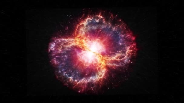 Bir Süpernova Patlamasından Sonra Yeni Oluşan Bir Galaksi Yüksek Kalite — Stok video