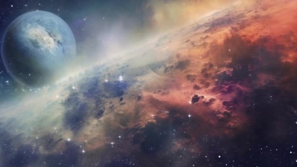 Vuelo Nuevos Exoplanetas Estudiando Otros Mundos Imágenes Alta Calidad — Vídeos de Stock