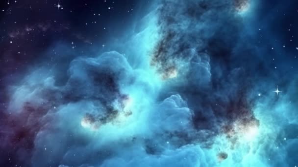 Uma Grande Bela Galáxia Azul Galáxia Nebular Imagens Alta Qualidade — Vídeo de Stock