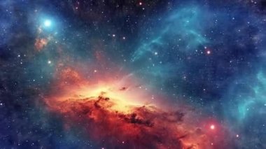 Sizi evrenin uzak köşelerine taşıyan bir video. Yıldızların ve galaksilerin nefes kesici manzaralar yarattığı bir yere. Yüksek kalite 4k görüntü