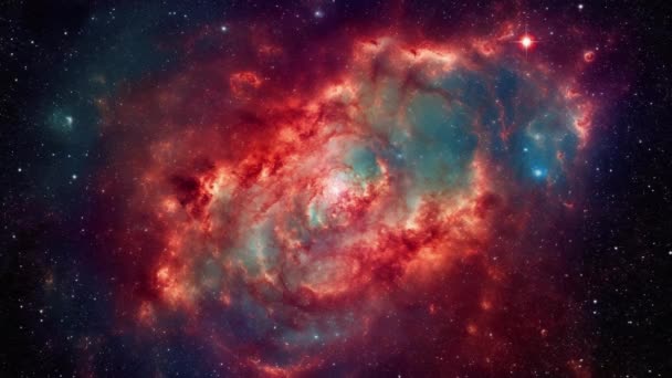 Film Który Przenosi Cię Odległych Zakątków Kosmosu Gdzie Gwiazdy Galaktyki — Wideo stockowe