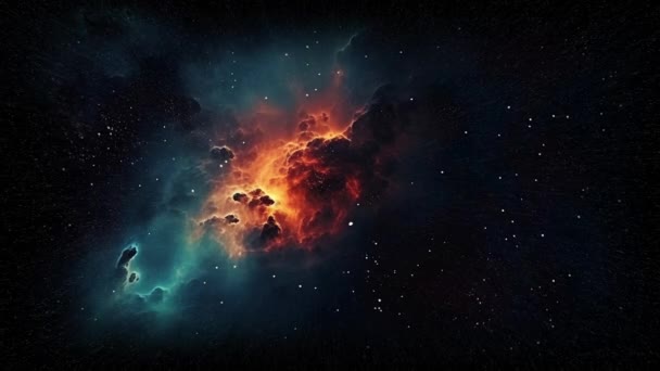 巨大的星系悬浮在广阔的太空中 唤起了无限感和宇宙的复杂性 高质量的4K镜头 — 图库视频影像