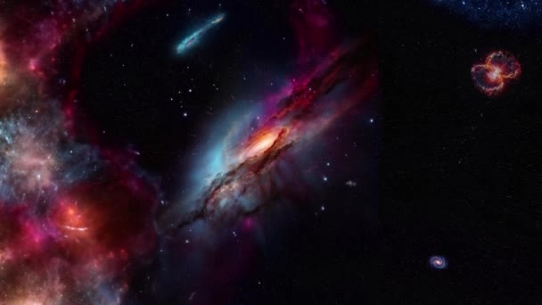 Los Restos Estelares Forjan Una Nueva Galaxia Después Supernova Imágenes — Vídeo de stock