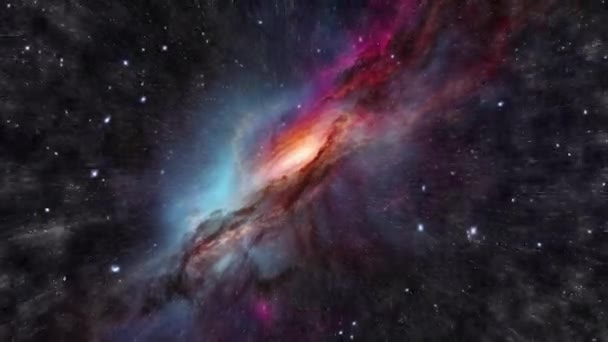 Массивные Галактики Находящиеся Пространстве Вызывают Чувство Бесконечности Сложности Вселенной Высококачественные — стоковое видео