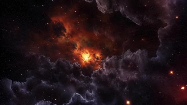 壮大な宇宙の星雲 天体のガスと星の残骸の天体のタペストリーは 宇宙の驚異を紹介しています 高品質4K映像 — ストック動画