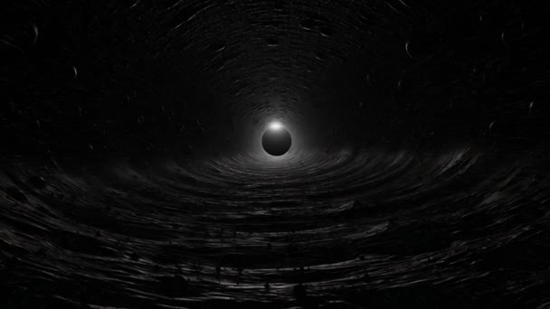 Ілюстрація Горизонту Подій Чорній Дірі Високоякісні Кадри — стокове відео