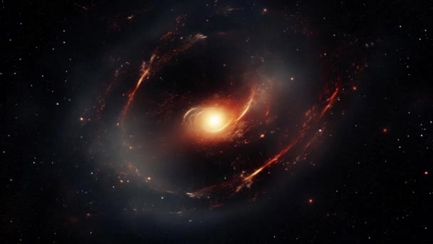 Ein Schwarzes Loch Zentrum Einer Spiralgalaxie Hochwertiges Filmmaterial — Stockvideo