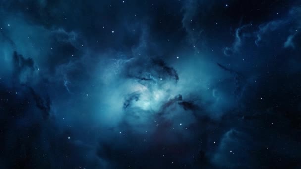 宇宙の青い星雲 素晴らしい宇宙と銀河 高品質4K映像 — ストック動画