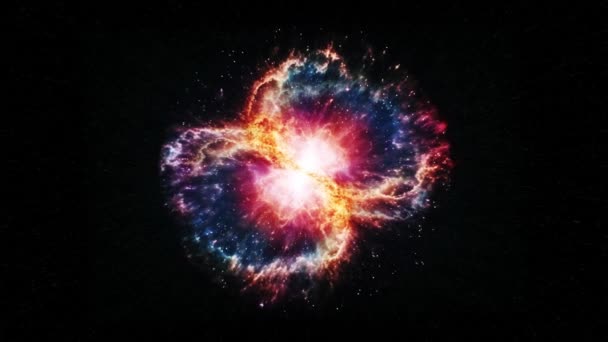 Een Pas Gevormd Sterrenstelsel Een Supernova Explosie Hoge Kwaliteit Beeldmateriaal — Stockvideo