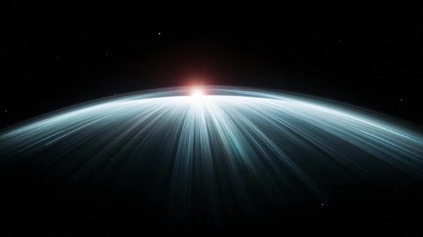 Işık Saçan Parlak Merkezli Bir Tüy Şeklinde Inanılmaz Bir Galaksi — Stok video