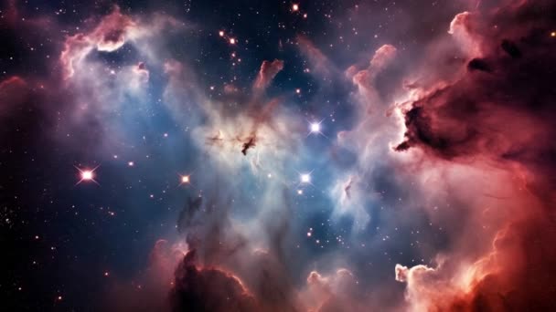 Stor Nebulosa Rymden Nya Världar Högkvalitativ Film — Stockvideo