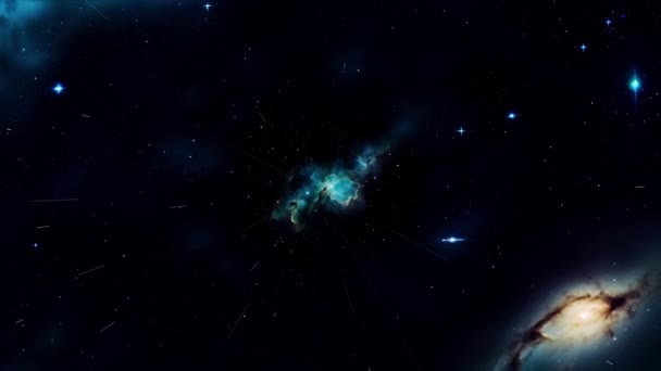 Sofortige Reise Eine Andere Galaxie Warp Motor Hypersprung Hochwertiges Filmmaterial — Stockvideo