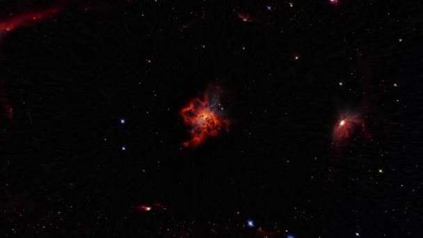 Vesmírný Let Jiných Galaxií Shluky Galaxií Mlhovin Vysoce Kvalitní Záběry — Stock video