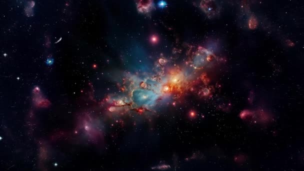 Eine Erstaunliche Weltraumgalaxie Die Sich Den Tiefen Des Alls Befindet — Stockvideo