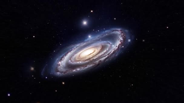 Galaktyka Spiralna Trybie Przyspieszonym Przestrzeń Kosmiczna Wysokiej Jakości Materiał — Wideo stockowe