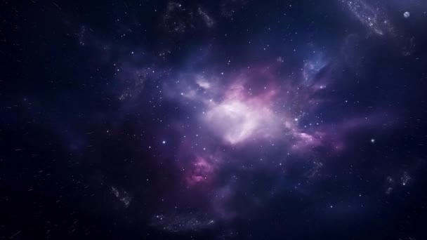Fondo Cósmico Vuelo Través Las Galaxias Imágenes Alta Calidad — Vídeos de Stock
