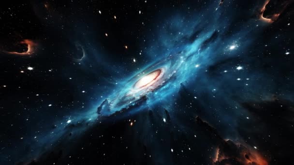 背景は宇宙の中心にある銀河です 高品質4K映像 — ストック動画