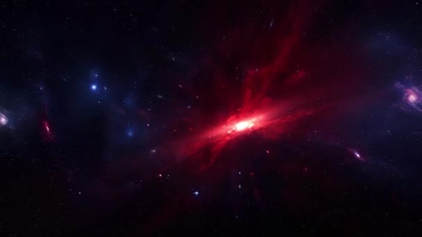 Kosmischer Hintergrund Flug Zwischen Sternen Und Galaxien Hochwertiges Filmmaterial — Stockvideo