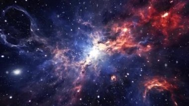 Galaksi yıldızlarıyla güzel bir arka plan. Uzay yolculuğu. Yüksek kalite 4k görüntü