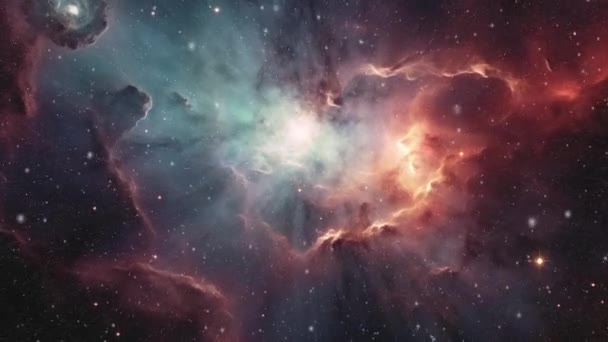 美丽的背景与星系的恒星 太空旅行 高质量的4K镜头 — 图库视频影像