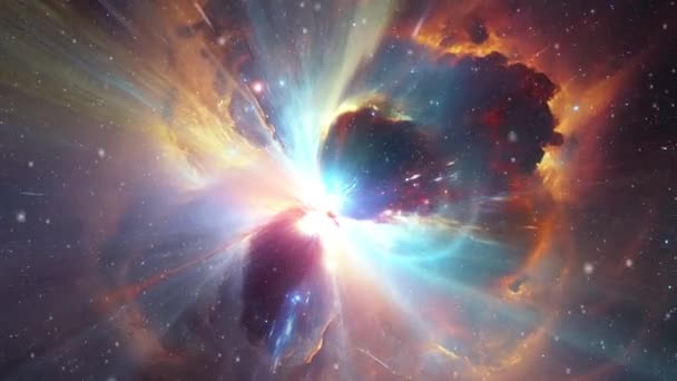 Cesta Centra Galaxie Supernova Velký Výbuch Vysoce Kvalitní Záběry — Stock video