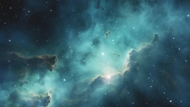 Vuelo Las Galaxias Fondo Cómico Con Nebulosas Galaxias Imágenes Alta — Vídeo de stock