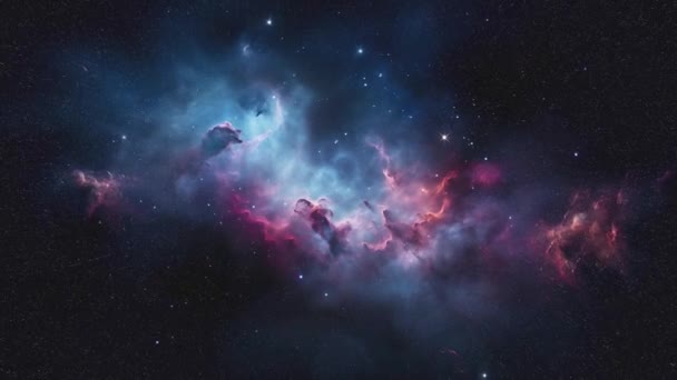 飞向星系 星云和星系的滑稽背景 高质量的4K镜头 — 图库视频影像