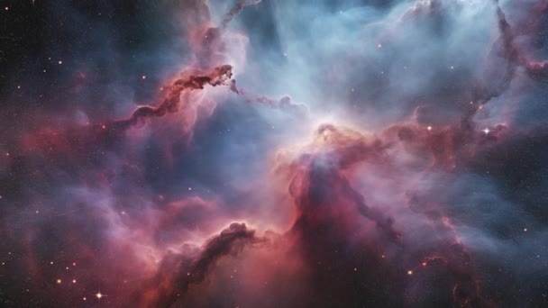 Удивительная Туманность Образовавшаяся После Взрыва Сверхновой Высококачественные Кадры — стоковое видео