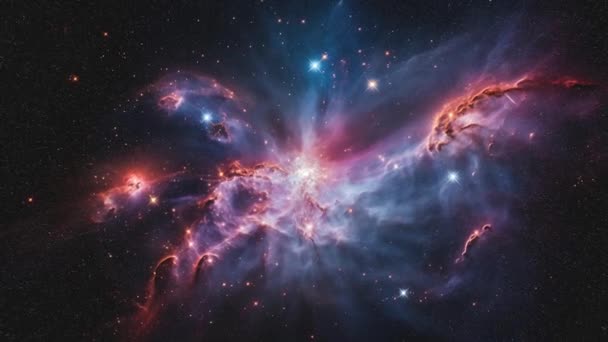 Úžasná Mlhovina Která Vznikla Explozi Supernovy Vysoce Kvalitní Záběry — Stock video