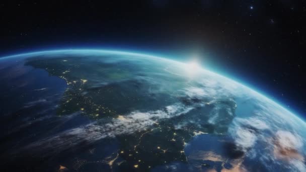 Exoplanet Med Civilisation Högkvalitativ Film — Stockvideo