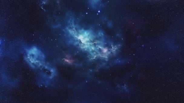 蓝色星云的空间背景 高质量的4K镜头 — 图库视频影像