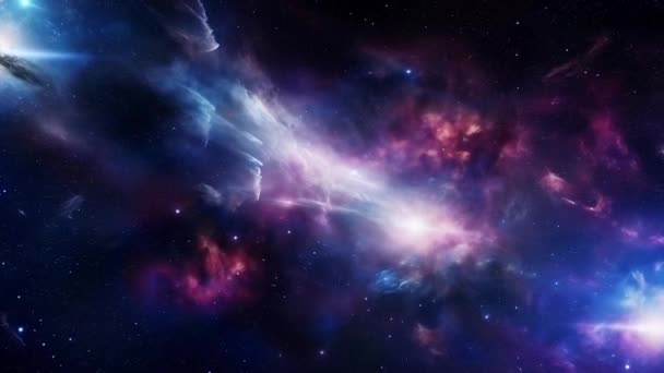 Διαστημικό Ταξίδι Και Ανακάλυψη Νέων Γαλαξιών Υψηλής Ποιότητας Πλάνα — Αρχείο Βίντεο