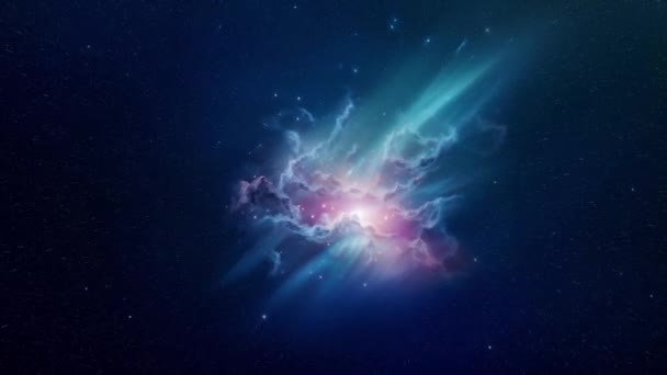 Galassia Blu Nello Spazio Profondo Filmati Alta Qualità — Video Stock
