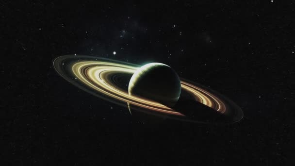 Saturno Espacio Exterior Imágenes Alta Calidad — Vídeo de stock