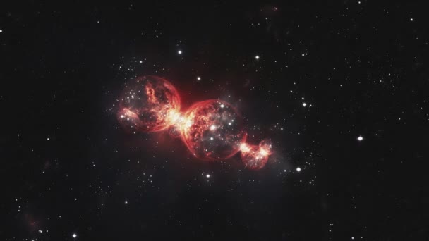 Let Explodující Hvězdě Nový Vesmírný Systém Vysoce Kvalitní Záběry — Stock video