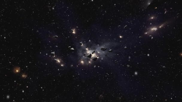 Cinturón Meteorito Espacio Imágenes Alta Calidad — Vídeos de Stock