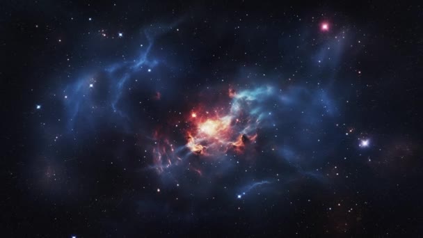 Repülés Galaxis Közepére Kozmikus Háttér Kiváló Minőségű Felvételek — Stock videók