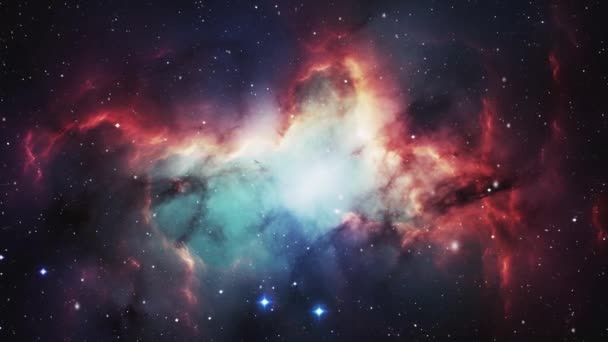 銀河の中心への飛行 宇宙背景 高品質4K映像 — ストック動画