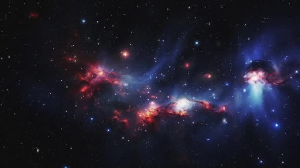 Volo Verso Centro Della Galassia Sfondo Cosmico Filmati Alta Qualità — Video Stock