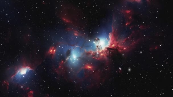 Voar Para Centro Galáxia Fundo Cósmico Imagens Alta Qualidade — Vídeo de Stock
